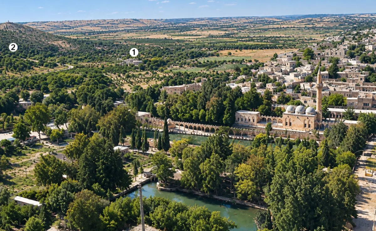 1840’lı Yıllarda Kaleden Rıdvaniye Camii ve Halepli Bahçesi’ne Bakış